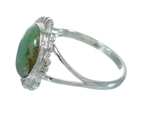 Southwest Silver And Turquoise Ring Size 8-3/4 VX64150